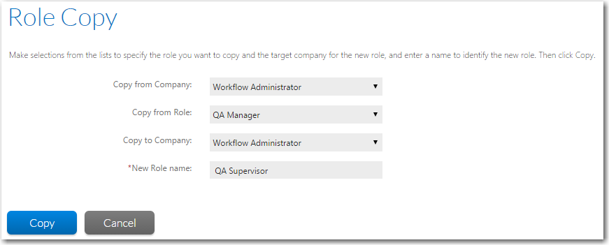 Role Copy Page